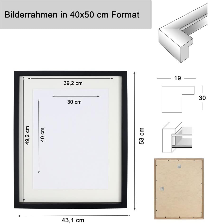 3D Objektrahmen Holz Bilderrahmen Shirt Trikot Rahmen Collage Wanddeko Poster S220: Farbe: Nuss | Fo