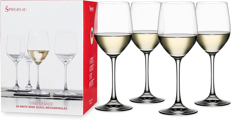 Spiegelau & Nachtmann Weinglas, Glas, Transparent, 4 Stück (1er Pack), 4 Weissweingläser, Weissweing