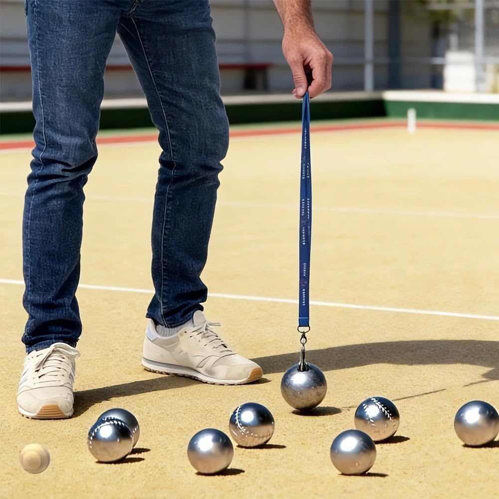 Set mit magnetischer Boulekugel, mit 1 Aufbewahrungstasche, 1 Pétanque-Schaufel, 1 Zielkugel, 1 Mess