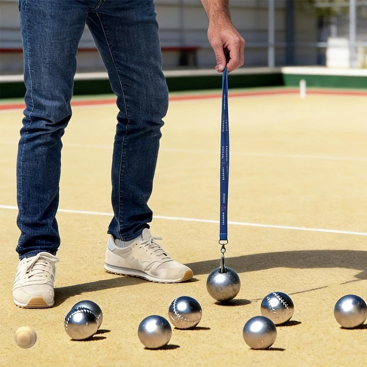 Set mit magnetischer Boulekugel, mit 1 Aufbewahrungstasche, 1 Pétanque-Schaufel, 1 Zielkugel, 1 Mess