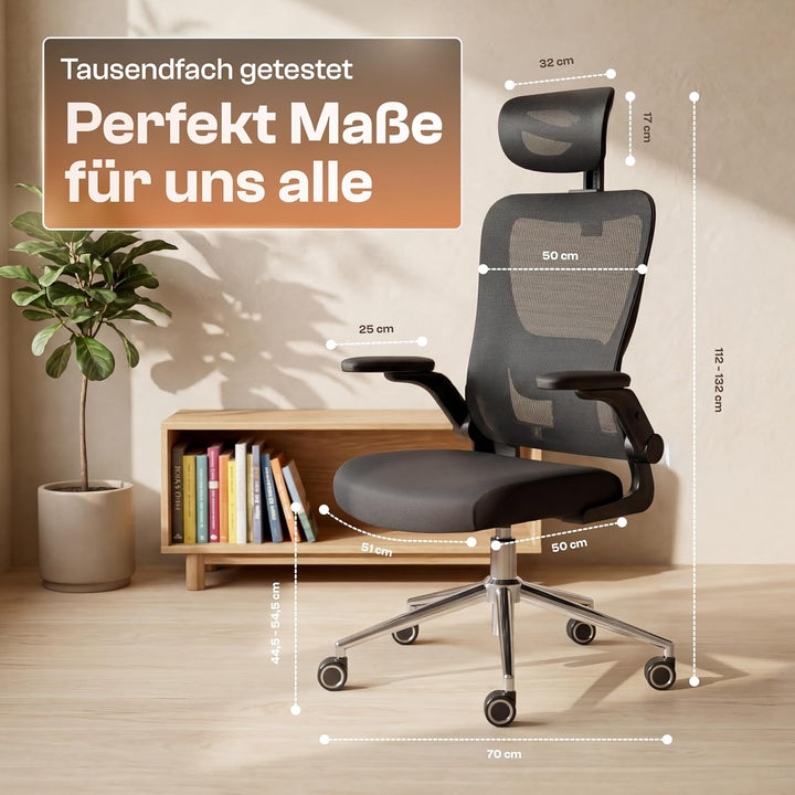 Bravo Bürostuhl ergonomisch [ORIGINAL] Schreibtischstuhl ergonomisch mit 8 Komfort-Einstellungen | G