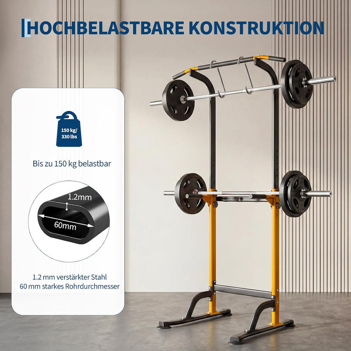 Zstar Power Tower Dip Station für Home Gym, verstellbare Klimmzugstange mit Dip Bars, Kraftstation f