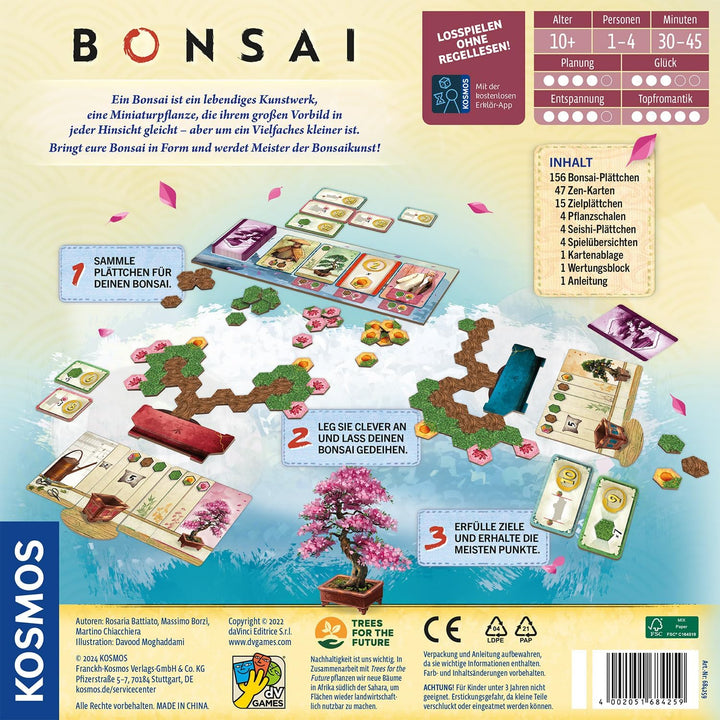 KOSMOS 684259 Bonsai, Taktisches Brettspiel mit einfachen Regeln und viel Spieltiefe, Gesellschaftss