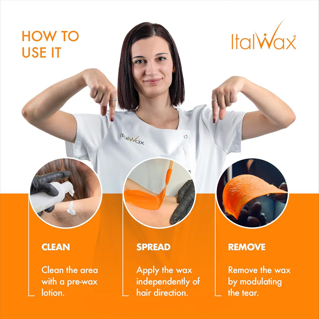 Italwax Top Line Coral - 750g - Waxing Perlen für Haarentfernung - Duftlos - Synthetische Formulieru