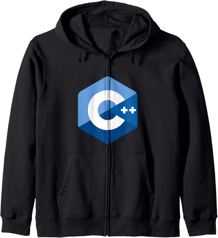 C++ Programmers Logo - C Plus Plus Software Engineer Coder. Kapuzenjacke