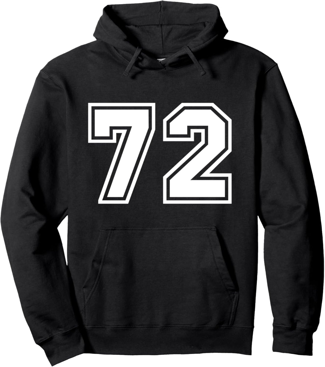 Team Jersey Nummer #72 Sportgeschenk Pullover Hoodie