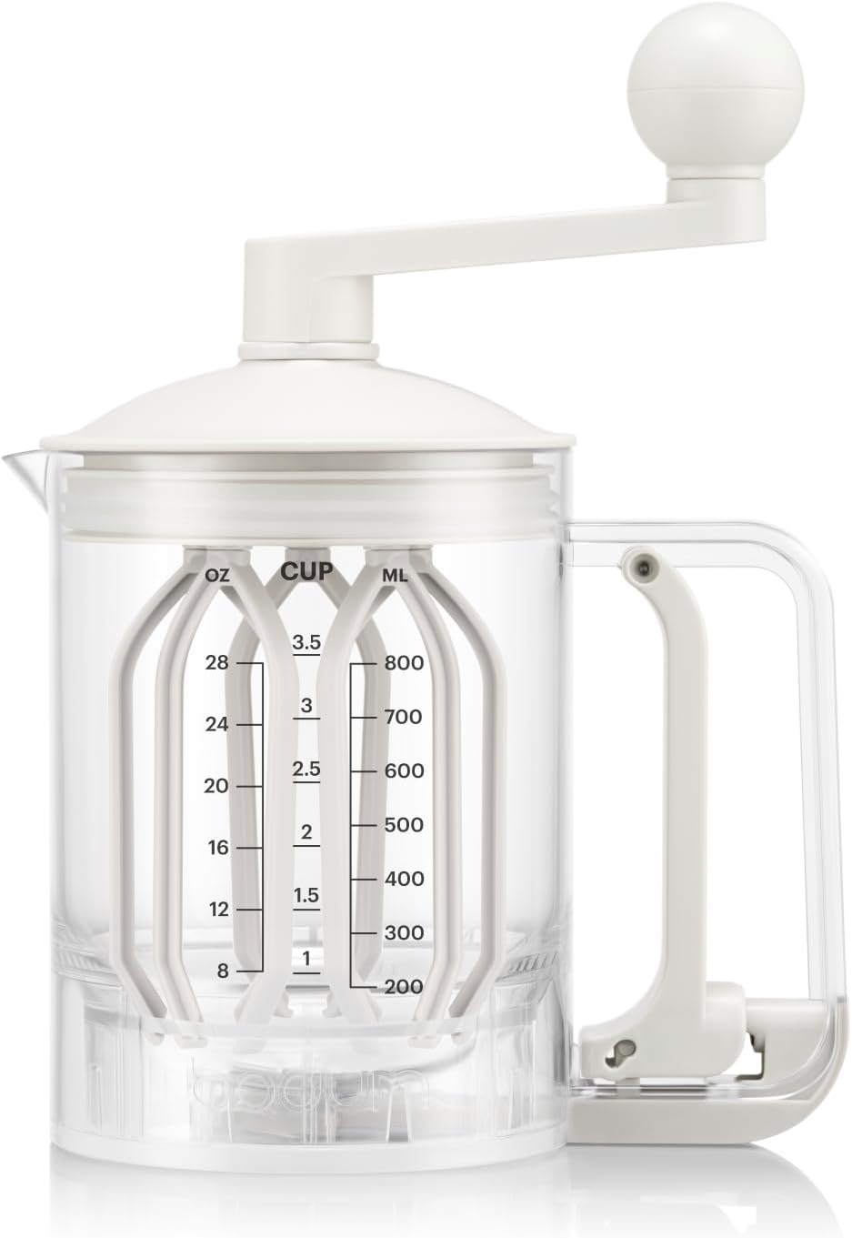 Bodum Pancake Teigmixer & Spender BISTRO Weiss – Integrierte Messfunktion – Einfaches Ausgiessen, Ro