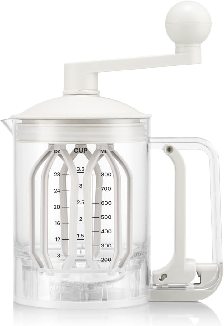 Bodum Pancake Teigmixer & Spender BISTRO Weiss – Integrierte Messfunktion – Einfaches Ausgiessen, Ro