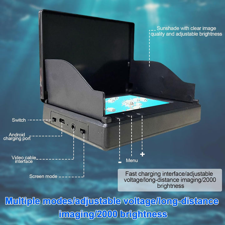 Unterwasserkamera Angeln,Kamera zum Angeln mit 30m Kabel,5" IPS-Display,IP68 Wasserdicht,220° HD Wei