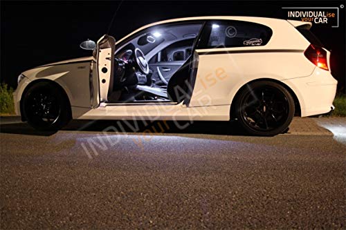 INDIVIDUALise your CAR Innenraumbeleuchtung SET für 1er E81 (Cool-White) Kaltweiss, Cool-White