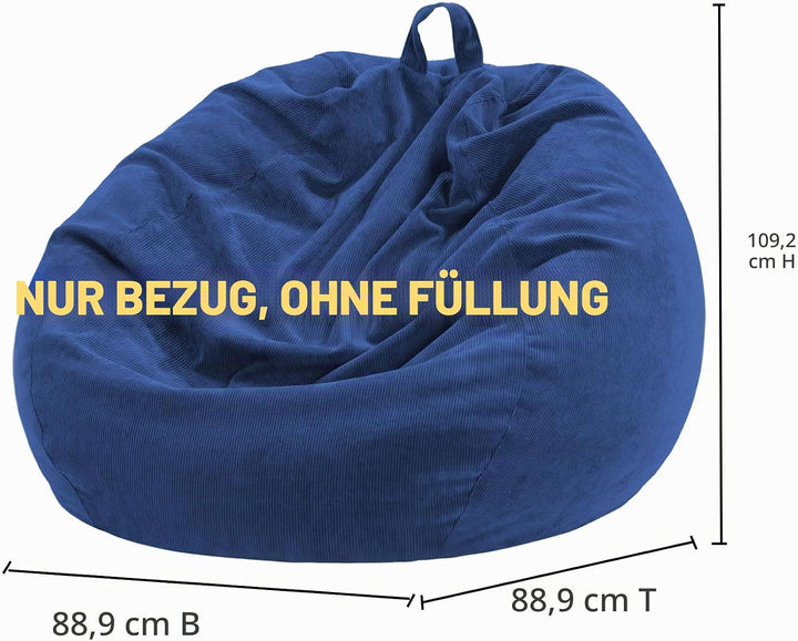 Nobildonna Sitzsackstuhl für Kinder und Erwachsene, nur Bezug (Keine Füllung) für Sofa-Stofftiere, 1