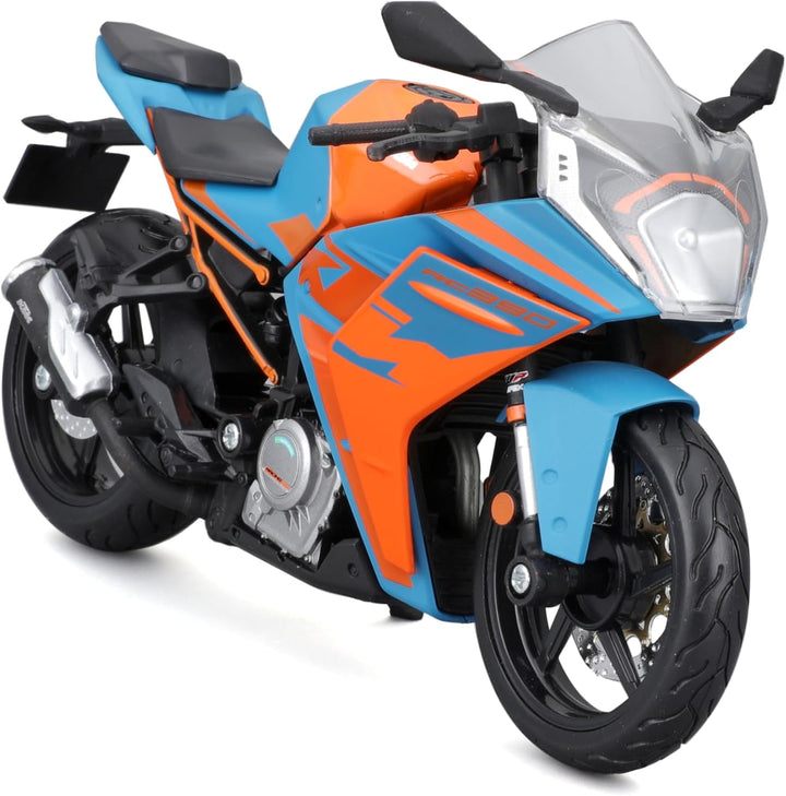 Maisto KTM RC 390: Motorradmodell im Massstab 1:12, mit beweglichem Ständer, Hinterrad-Federung und