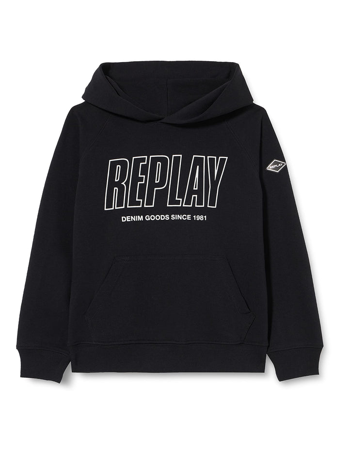 Replay Jungen Hoodie aus Baumwollmix 10 Jahre Black 098, 10 Jahre Black 098