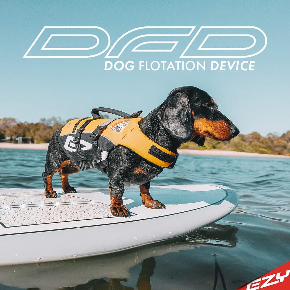 EzyDog DFD Schwimmweste Hund - Hundeschwimmweste - Schwimmwesten für Hunde - Grössenverstellbar mit