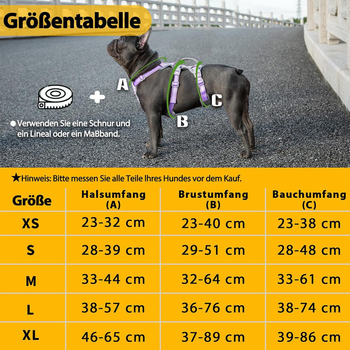 Huntboo Sicherheitsgeschirr Hund Ausbruchsicher, Panikgeschirr für Hunde, Reflektierendes Geschirr m