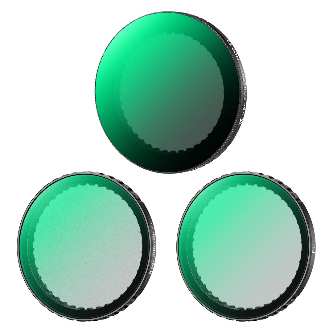 K&amp;F CONCEPT Push in Fit Black Promist 1/4 &amp; ND &amp; CPL Filter Set Kompatibel mit DJI Osmo Action 5 Pro