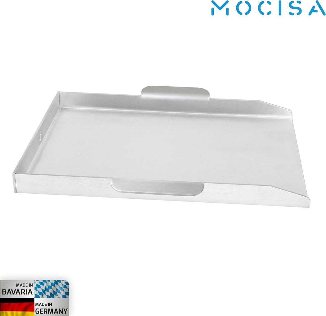 Universal Grillplatte mit Griffen für perfektes Handling | 40cmx30cm | Universal | Plancha | BBQ-Wan