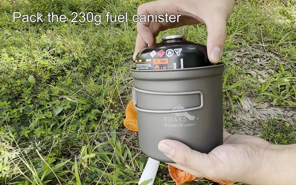 TOAKS Titanium Pot with Pan, 1100 ml
