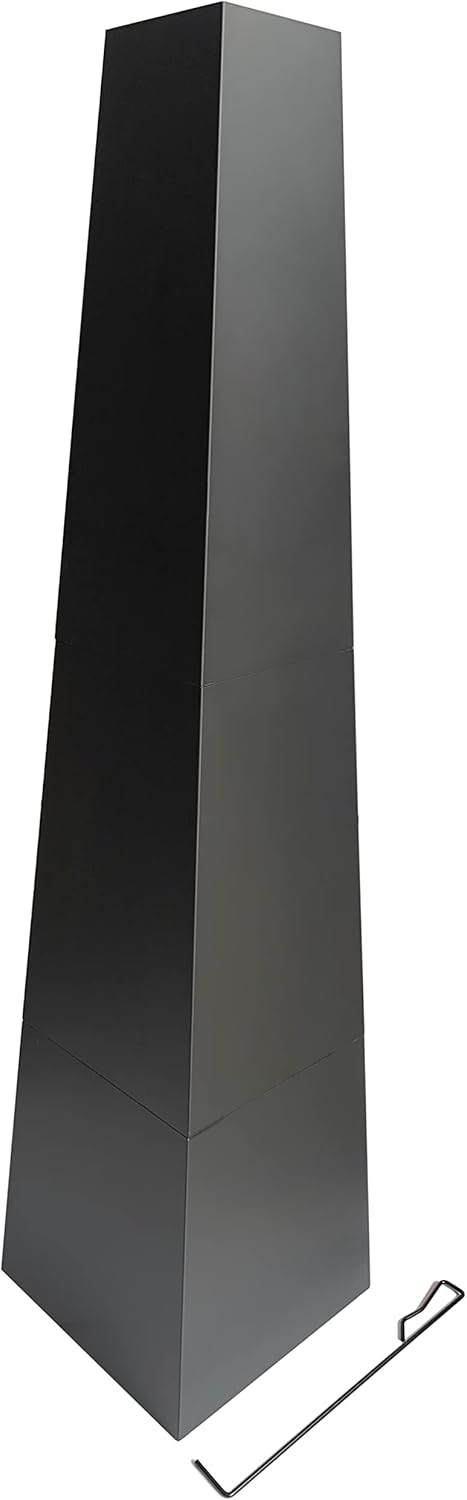 tepro Feuerstelle Bainbridge, Pyramidenkamin mit Holzregal, inkl. Schürhaken, Masse ca. 36 x 36 x 15