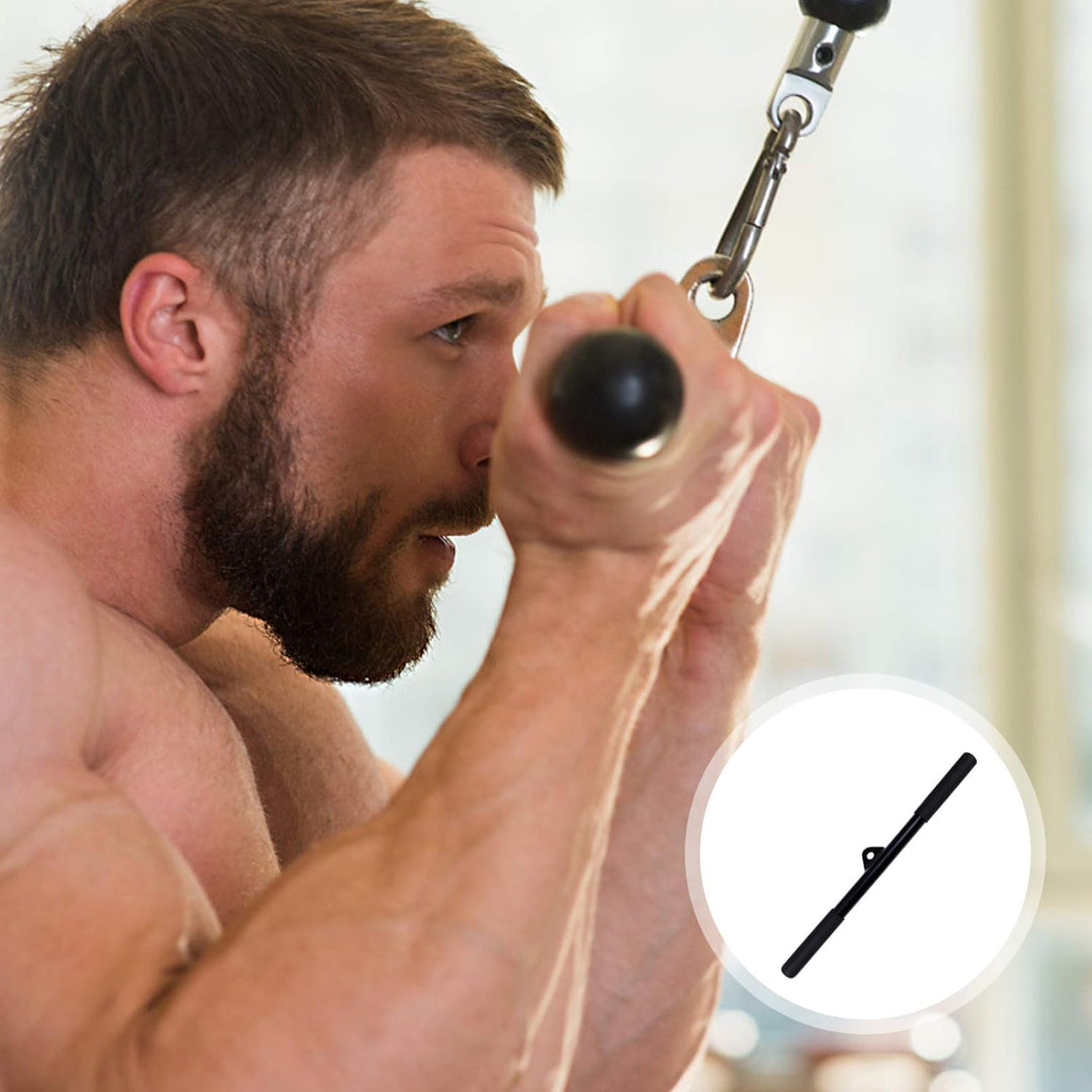 BESPORTBLE Gerade Stange Hochziehen Gerade Stange mit Gummihandgriffen Eisen DIY Fitnessstange Hebel