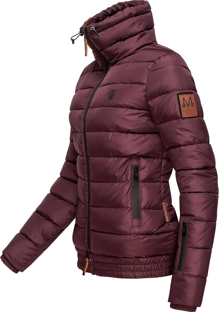 MARIKOO Damen Winter Steppjacke Poison XS-XL XS Wine, XS Wine