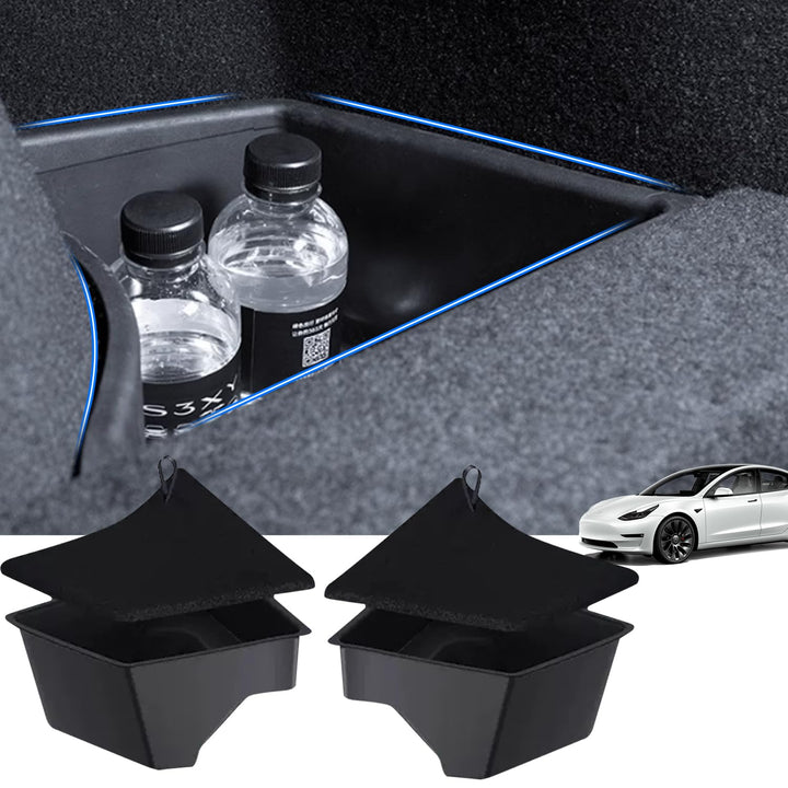 Rear Trunk Organizer Kofferraumtaschen Hinteren für Tesla Model 3 Highland, Kofferraum-Organizer Hin