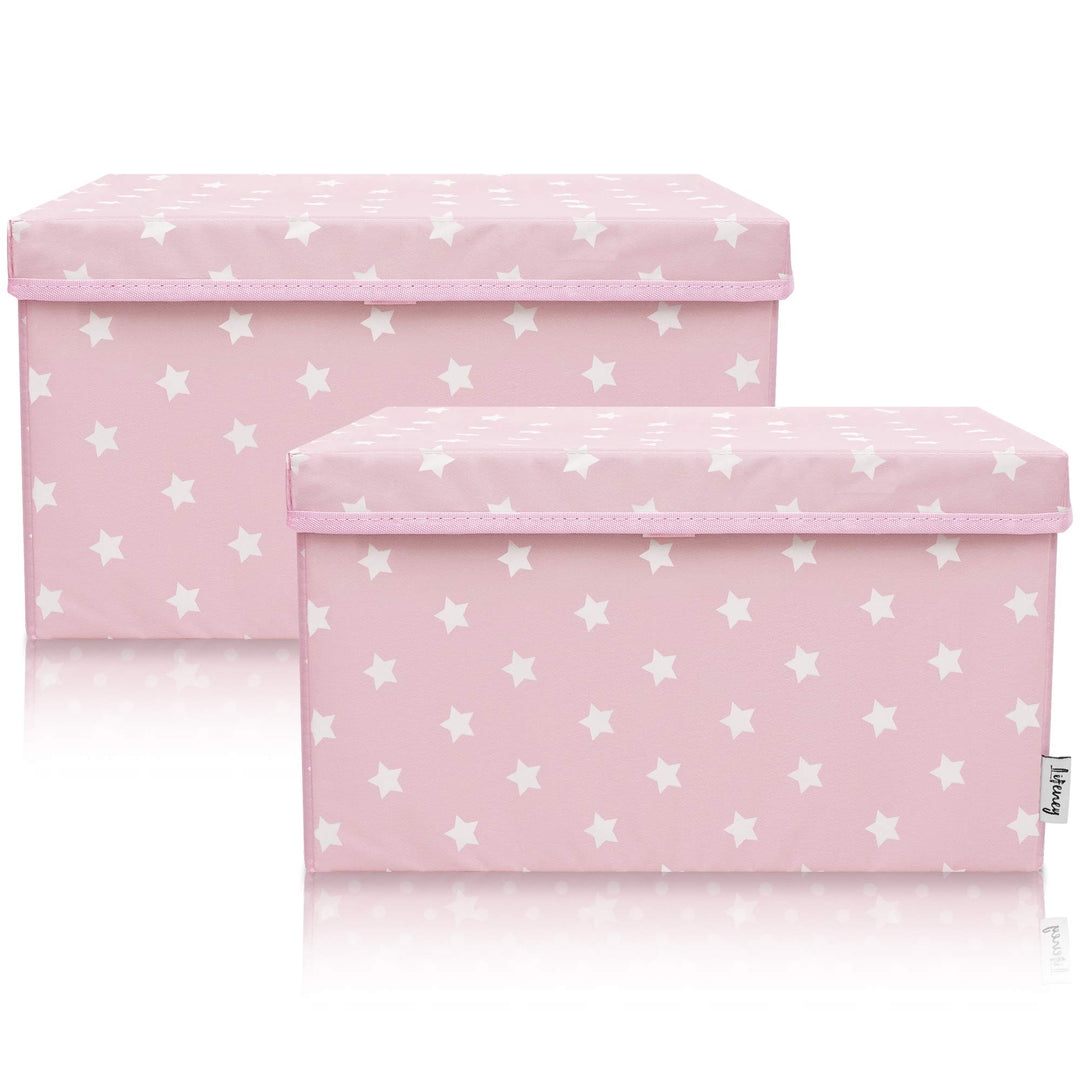 2-Set Aufbewahrungsbox Kinder (37x25x21cm) I Aufbewahrungskorb für Kinderzimmer und Wohnbereich I Ki