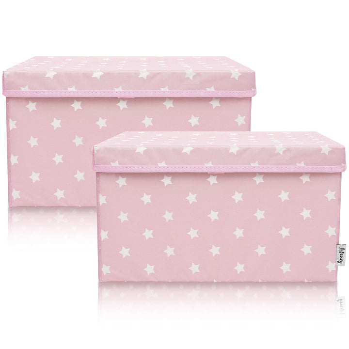 2-Set Aufbewahrungsbox Kinder (37x25x21cm) I Aufbewahrungskorb für Kinderzimmer und Wohnbereich I Ki