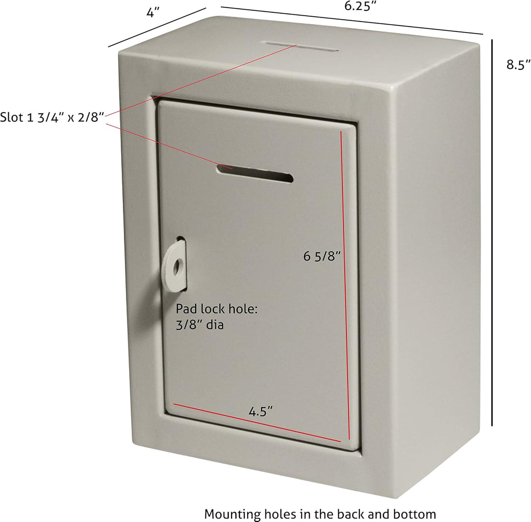 MCB Classic Metallbox - Spendenbox - Kommentarbox - Sichere Sammelbox - Wahlurne - Ticketbox - Einfa