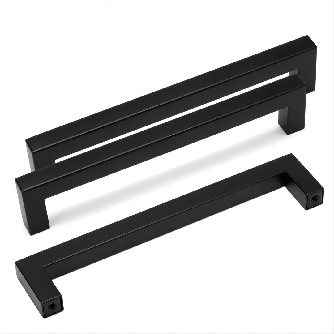 HauSun 5 Stück Möbelgriffe 128mm Schwarz Küchengriffe aus Edelstahl Schrankgriffe mit Schrauben Türg