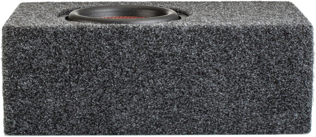 Gladen RSX08 Slim-VB-CU-AV | 20cm Bassreflex Downfire Aktiv-Subwoofer