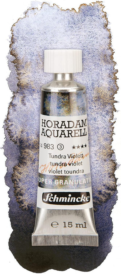 Schmincke – HORADAM® AQUARELL, Super Granulation Set Tundra, 5 x 15 ml-Tuben, 74 850 097, Holzkasten