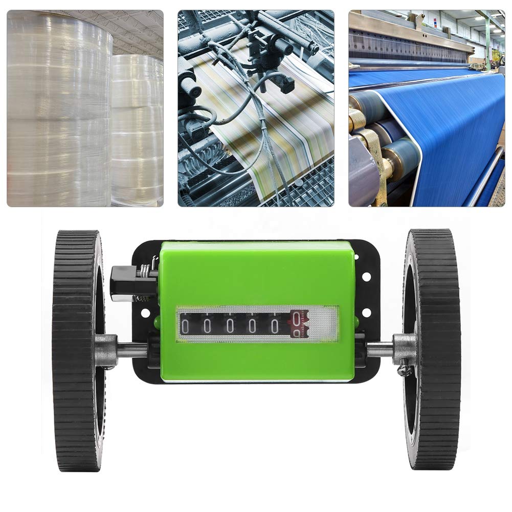 DEWIN Meterzähler, 1pc Mechanischer Längenzähler Meterzähler Rollendes Rad(Grün)