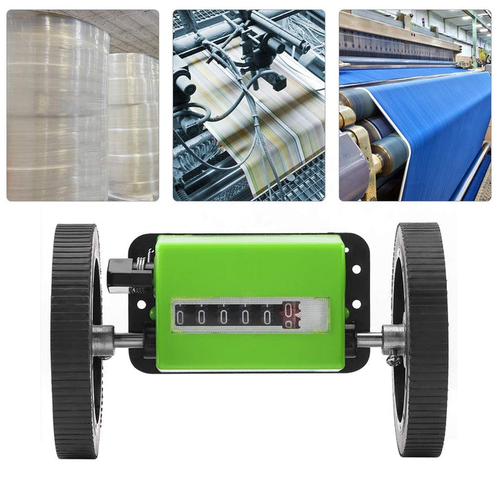 DEWIN Meterzähler, 1pc Mechanischer Längenzähler Meterzähler Rollendes Rad(Grün)