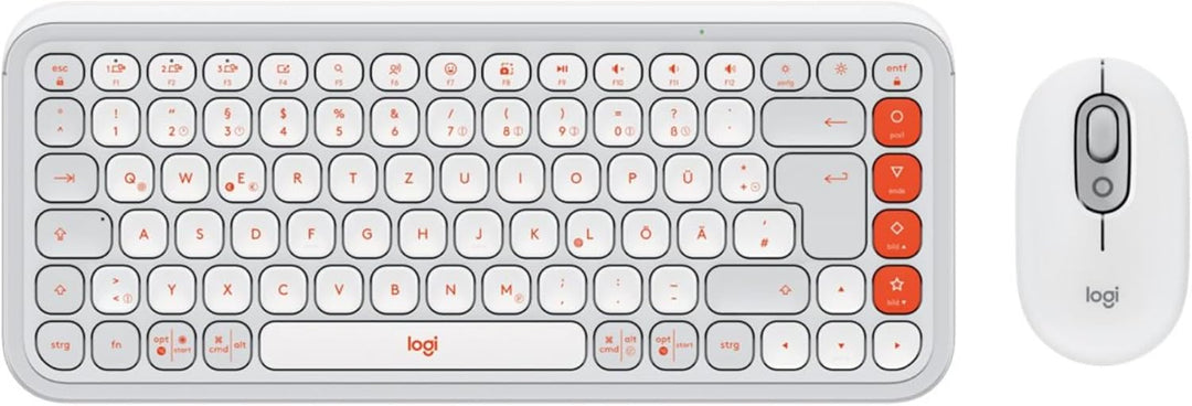 Logitech POP ICON Combo, Bluetooth-Tastatur-Maus-Set, Komfortables Tippen, programmierbare Tasten, l
