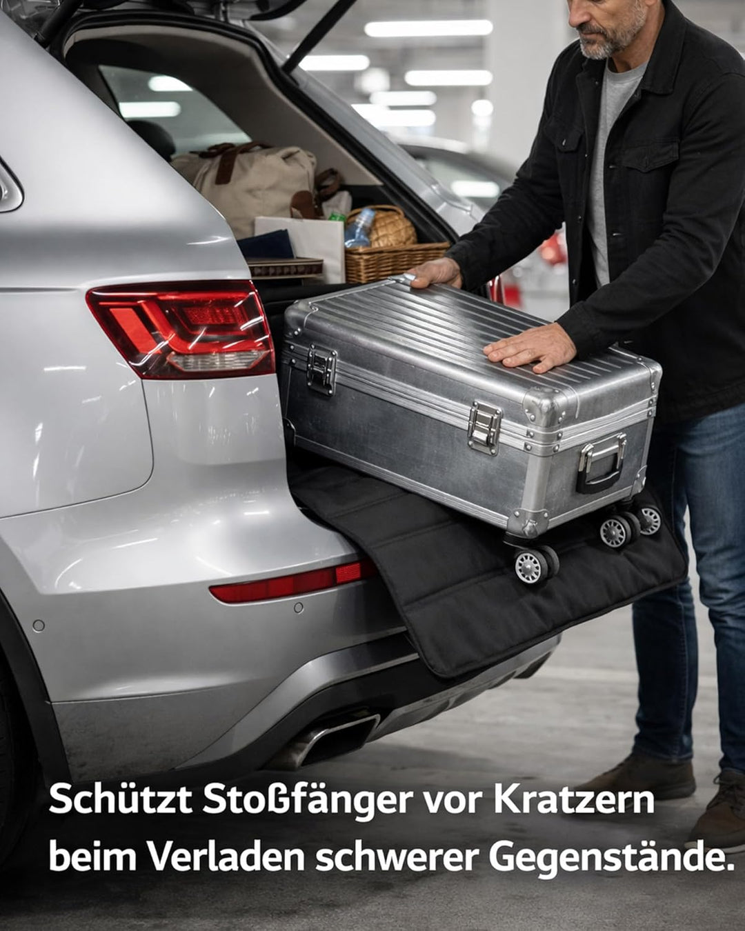 Auto Ladekantenschutz Kofferraum Schutzmatte 96 x 64cm: Kofferraumschutz Hund Anti Kratzer Stossfäng