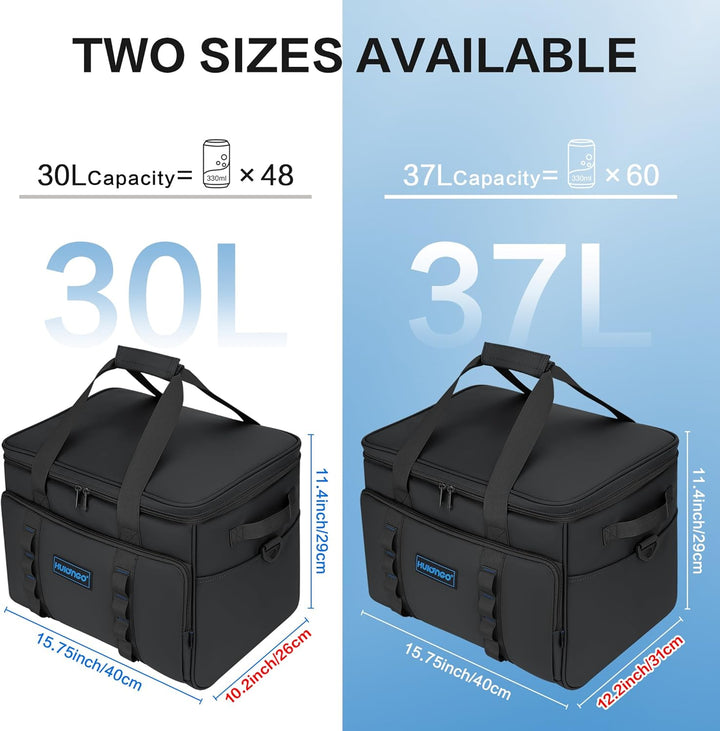 Hulongo Kühltasche Gross Lunchtasche Faltbar Thermotasche Wasserdicht Picknicktasche Isoliertasche C