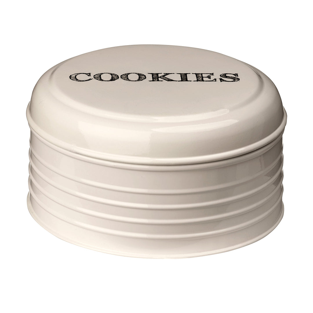 Premier Housewares Sketch Keksdose, cremefarben, Emaille, Sahne, 22x22x12