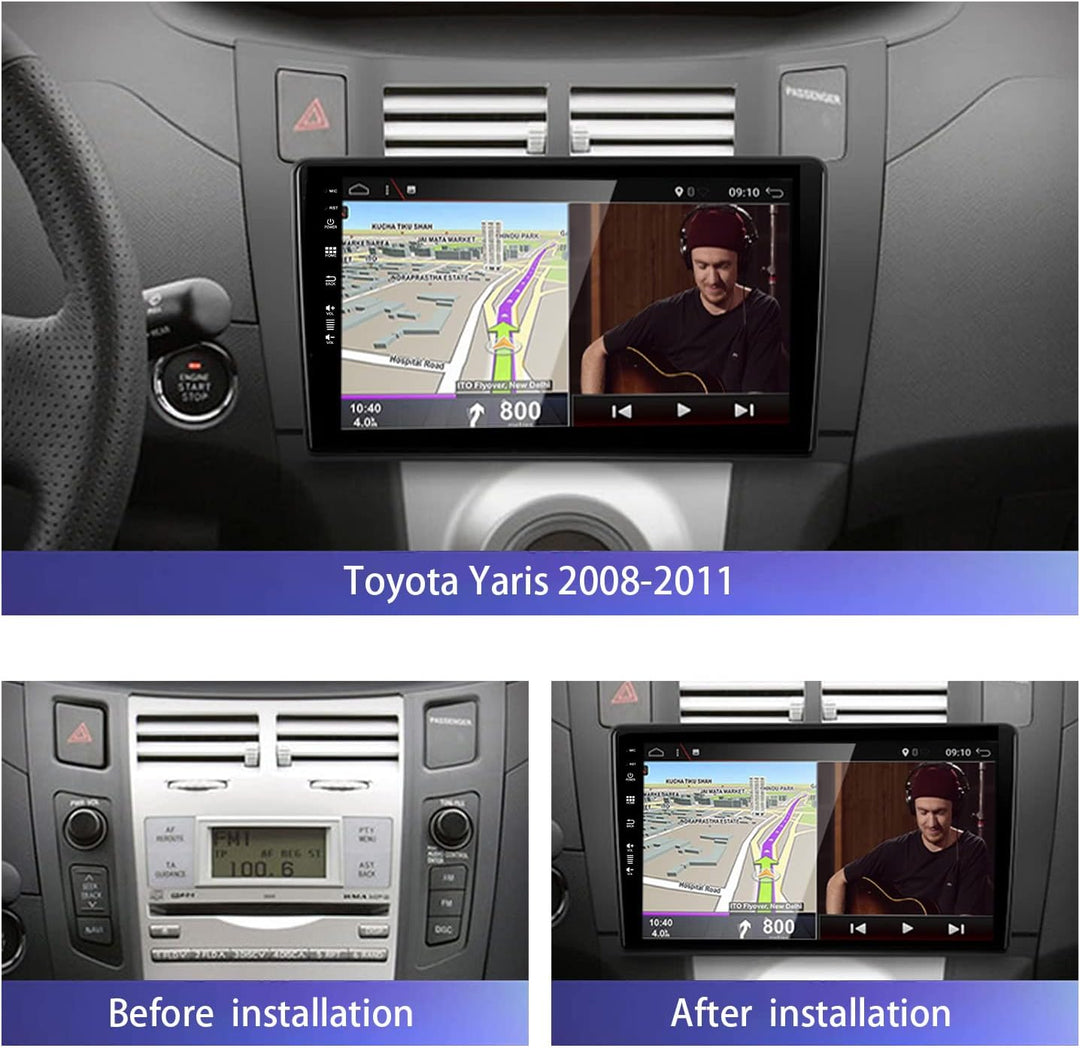 JOYX Android 13 IPS Autoradio Passt für Toyota Yaris (2005-2011) - 4G+64G - Eingebaut DSP/Carplay/An