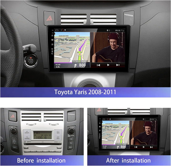 JOYX Android 13 IPS Autoradio Passt für Toyota Yaris (2005-2011) - 4G+64G - Eingebaut DSP/Carplay/An