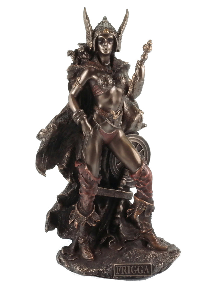 Figur Frigga Göttin der Liebe Figur bronziert Skulptur Veronese Odin Frigg