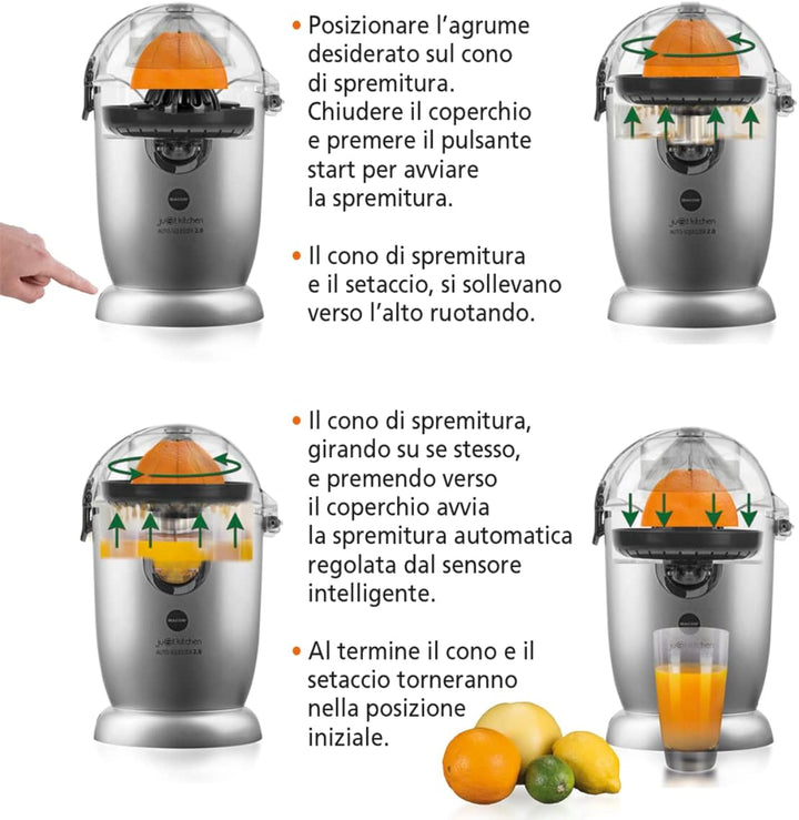 MACOM Just Kitchen 874 Auto-Squeezer 2.0 - Vollautomatische Zitruspresse