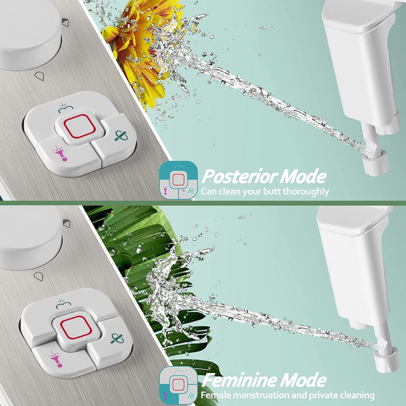 Bidet Aufsatz - SAMODRA Nicht Elektrisch Bidet Toilettenaufsatz mit Einziehbare selbstreinigende Dop