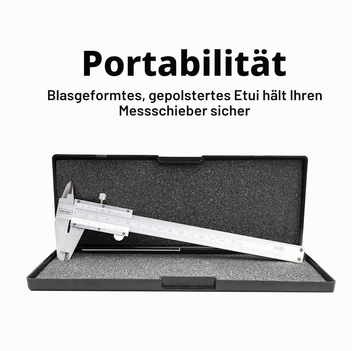 NORTOOLS Professioneller Messschieber aus Edelstahl für Innen-, Aussen-, Tiefen- und Stufenmessungen
