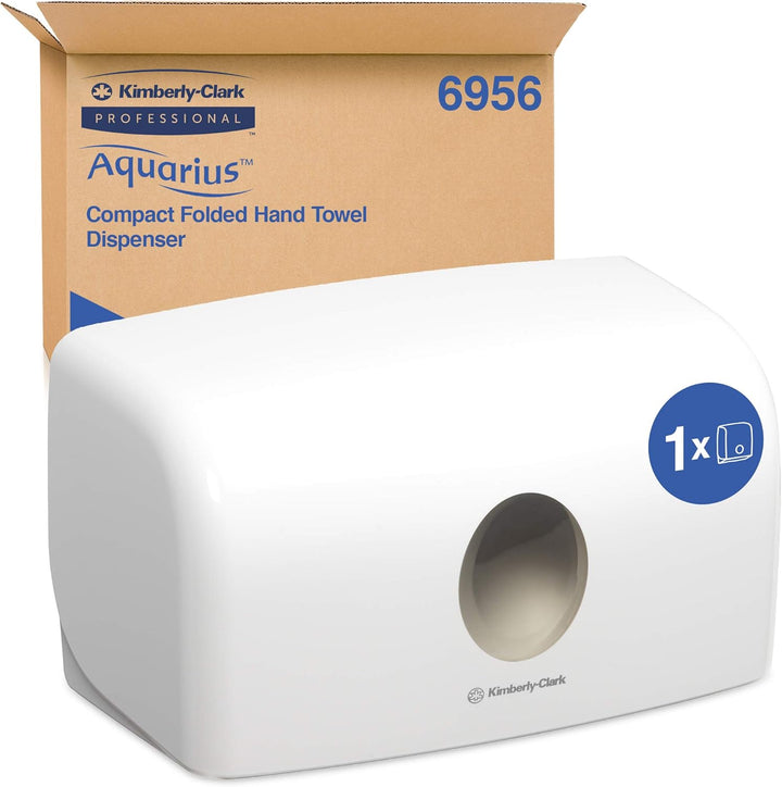 Aquarius Handtuchspender 6956, Papierhandtuch-Spender - weisser & Aquarius Seifen-Spender 6948 – 1 x