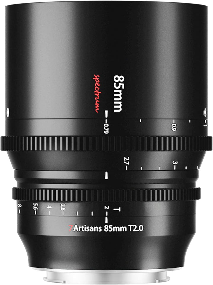 7artisans 85 mm T2.0 grosse Blende, Vollformat-Cine-Objektiv, kompatibel mit Canon RF-Mount, manuell