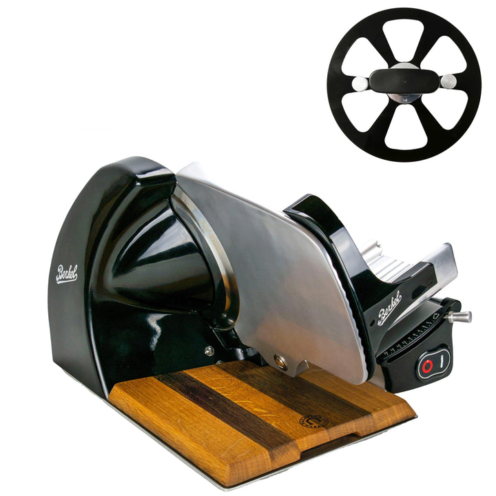Berkel Aufschnittmaschine Home Line 250 in schwarz - Premium Schneidemaschine inkl. handgefertigtem