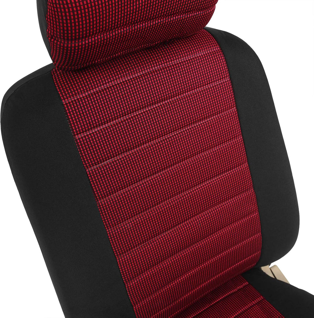 WOLTU Sitzbezüge Auto Einzelsitzbezug universal Grösse, 5er Set, schwarz/rot, rot