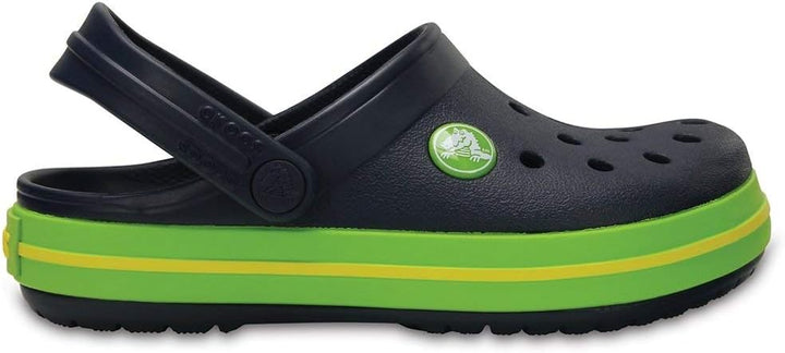 Crocs Unisex Kinder Crocband Clog KidsClogs 20/21 EU Navy Volt Green, 20/21 EU Navy Volt Green