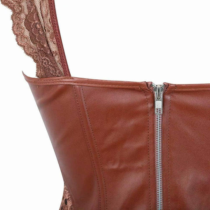 Josamogre Korsett Kleid Leder Corsage Korsagenkleid Spitze Corset grosse grösse Reissverschluss Burl